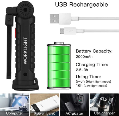 Welding Flashlight Rechargeable LED With Magnetic Base