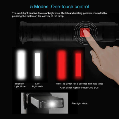 Welding Flashlight Rechargeable LED With Magnetic Base