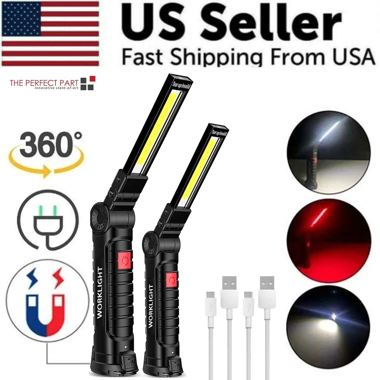 Welding Flashlight Rechargeable LED With Magnetic Base