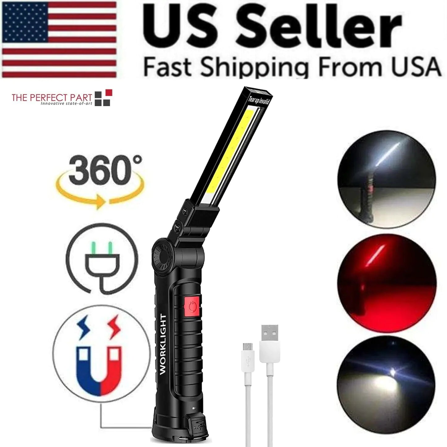 Welding Flashlight Rechargeable LED With Magnetic Base